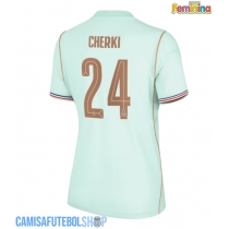 Camisa de time de futebol França Rayan Cherki #24 Replicas 2º Equipamento Feminina Mundo 2026 Manga Curta